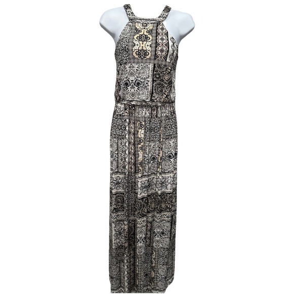 Three Hearts Dresses & Skirts - Three Pink Hearts Maxi Dress Women's Small Multi Color Halter Pull Over No Sleev